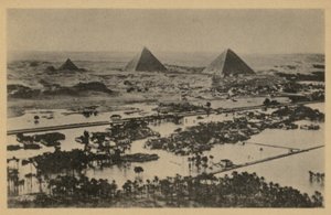Las Pirámides en época de crecida, Giza, Egipto (foto en b/n) de English Photographer