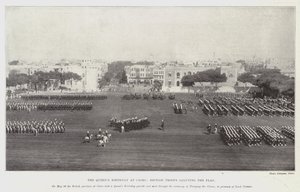 El cumpleaños de la Reina en El Cairo, tropas británicas saludando la bandera de English Photographer