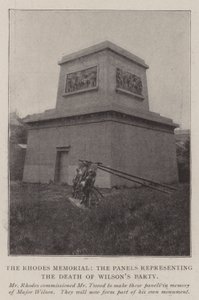 El Memorial de Rhodes, los paneles que representan la muerte del grupo de Wilson de English Photographer