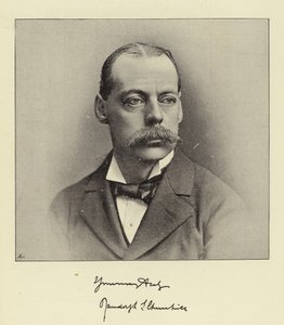 El Muy Honorable Lord Randolph Churchill, ex Canciller del Exchequer y ex Líder de la Cámara de los Comunes