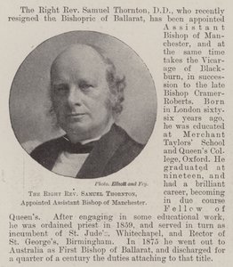 El Reverendo Samuel Thornton, Nombrado Obispo Asistente de Manchester de English Photographer
