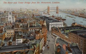 El Río y el Puente de la Torre desde el Monumento, Londres