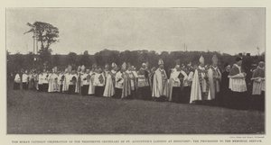 La Celebración Católica Romana del Decimotercer Centenario del Desembarco de San Agustín en Ebbsfleet, la Procesión al Servicio Memorial de English Photographer