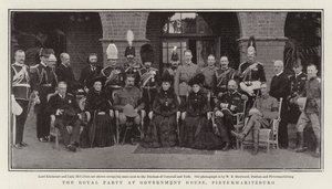 El grupo real en la Casa de Gobierno, Pietermaritzburg
