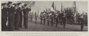 La visita real al oeste de Inglaterra, la llegada del rey a los terrenos del Britannia Royal Naval College, 7 de marzo