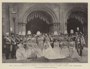 La boda real en Coburg, un grupo de retrato tomado después de la ceremonia de English Photographer
