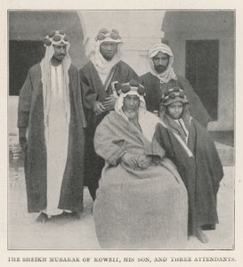 El Jeque Mubarak de Koweit, su hijo y tres asistentes