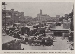 La tormenta de nieve en Roma, las últimas excavaciones en el Foro como aparecieron el 6 de enero