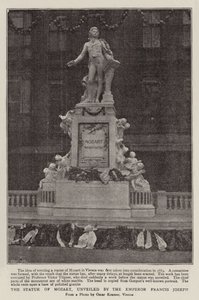La Estatua de Mozart, develada por el Emperador Francisco José de English Photographer