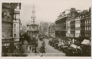 La Strand, mostrando Somerset House y St Clement Danes, Londres de English Photographer