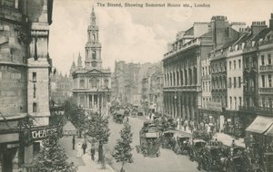 La Strand, mostrando Somerset House y St Clement Danes, Londres de English Photographer