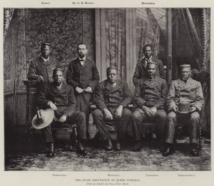 La delegación Swazi a la Reina Victoria de English Photographer