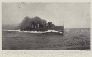 El Destructor de Torpedos HMS Viper, corriendo a la Velocidad Récord de 35.5 nudos, o casi Cuarenta y Unas Millas Estatutarias por Hora de English Photographer