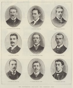 La regata de las universidades, la tripulación de Cambridge