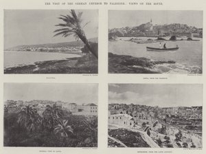 La visita del emperador alemán a Palestina, vistas en la ruta