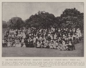 La Oficina de Empleo de Guerra, familias de reservistas en Stanley House, Forest Hill