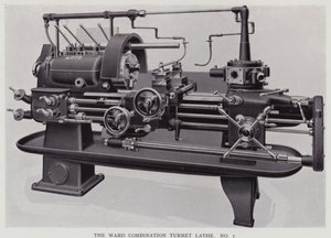 El torno combinado Ward (foto en blanco y negro) de English Photographer