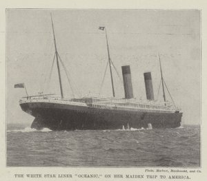 El Transatlántico Oceanic de la White Star, en su Viaje Inaugural a América de English Photographer