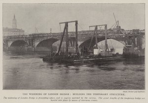 La ampliación del puente de Londres, construcción de la estructura temporal de English Photographer