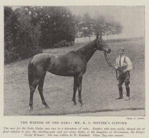 El ganador de los Oaks, el Sceptre de Mr. R S Sievier