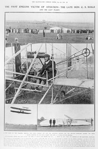 La primera víctima inglesa de la aviación: el difunto Hon. C.S. Rolls, y su último vuelo, de The Illustrated London News, 16 de julio de 1910 de English Photographer