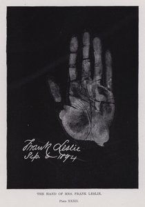 La mano de la Sra. Frank Leslie