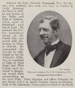 El difunto Almirante Sir J. E. Commerell, VC, Oficial Naval Distinguido de English Photographer