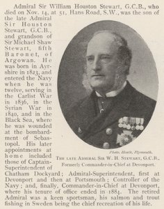El difunto Almirante Sir W H Stewart, GCB, ex Comandante en Jefe en Devonport de English Photographer