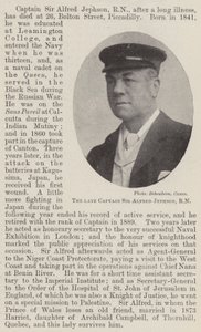 El difunto Capitán Sir Alfred Jephson, RN
