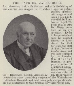 El difunto Dr. Jabez Hogg de English Photographer