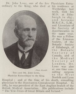 El difunto Dr. John Lowe, médico extraordinario del Rey de English Photographer