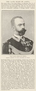 El difunto Duque de Aosta, Príncipe Amadeo de Italia, Ex-Rey de España