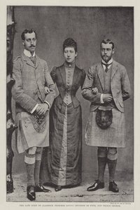 El difunto Duque de Clarence, la Princesa Louise (Duquesa de Fife) y el Príncipe George de English Photographer