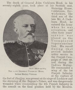El difunto General Cockburn Hood, veterano de la rebelión india de English Photographer
