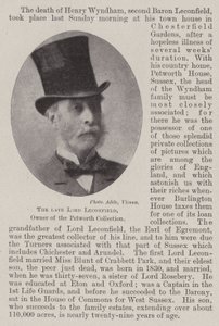 El difunto Lord Leconfield, propietario de la colección Petworth