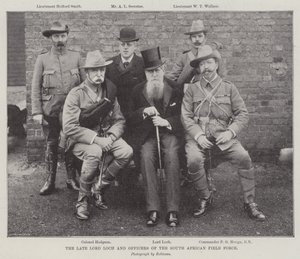 El fallecido Lord Loch y oficiales de la Fuerza de Campo de Sudáfrica