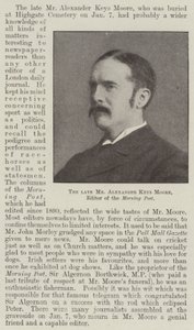 El difunto Sr. Alexander Keys Moore, Editor del Morning Post de English Photographer
