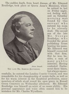 El difunto Sr. Edmund Routledge de English Photographer
