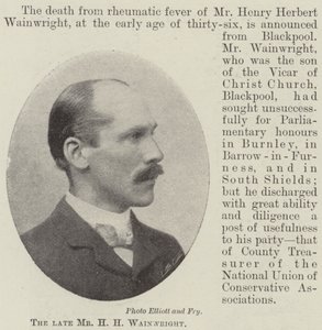 El difunto Sr. H H Wainwright de English Photographer