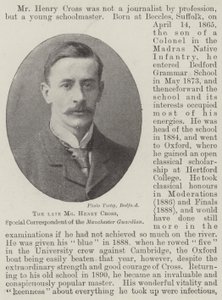 El difunto Sr. Henry Cross, Corresponsal Especial del Manchester Guardian de English Photographer