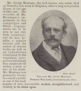 El difunto Sr. Irving Montagu, anteriormente artista de guerra, Illustrated London News de English Photographer