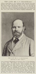 El difunto Sr. J C Macdonald, Gerente del Times