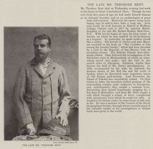 El fallecido Sr. Theodore Bent de English Photographer