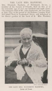 La difunta Sra. Elizabeth Hanbury, vivió 108 años de English Photographer
