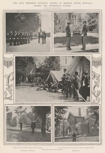 El difunto Presidente McKinley, escenas en la Casa Milburn, Buffalo, durante la enfermedad del Presidente de English Photographer