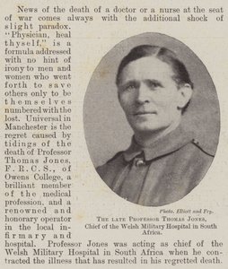 El fallecido Profesor Thomas Jones, jefe del Hospital Militar Galés en Sudáfrica de English Photographer
