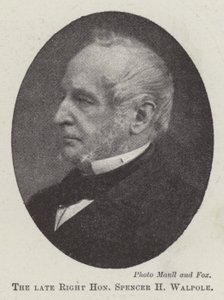 El difunto muy honorable Spencer H Walpole de English Photographer