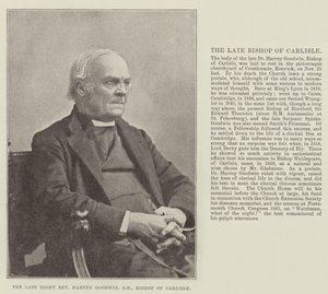 El Difunto Reverendísimo Harvey Goodwin, DD, Obispo de Carlisle de English Photographer