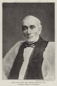 El difunto Reverendo Henry Philpott, DD, anteriormente Obispo de Worcester de English Photographer