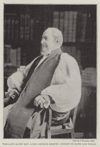 El difunto Muy Reverendo Lord Arthur Hervey, Obispo de Bath y Wells de English Photographer